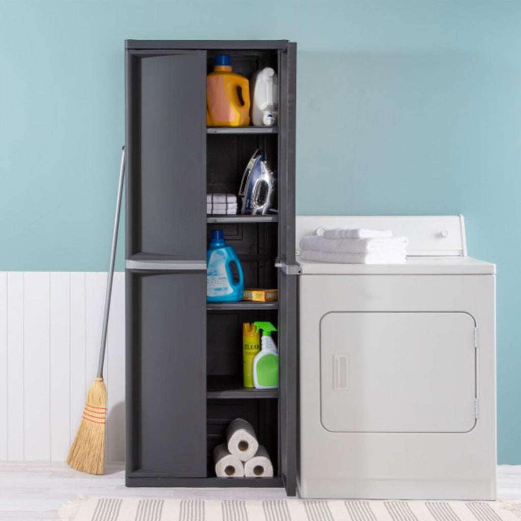 4 Shelf Lockable Utility Storage Cabinet N24365
