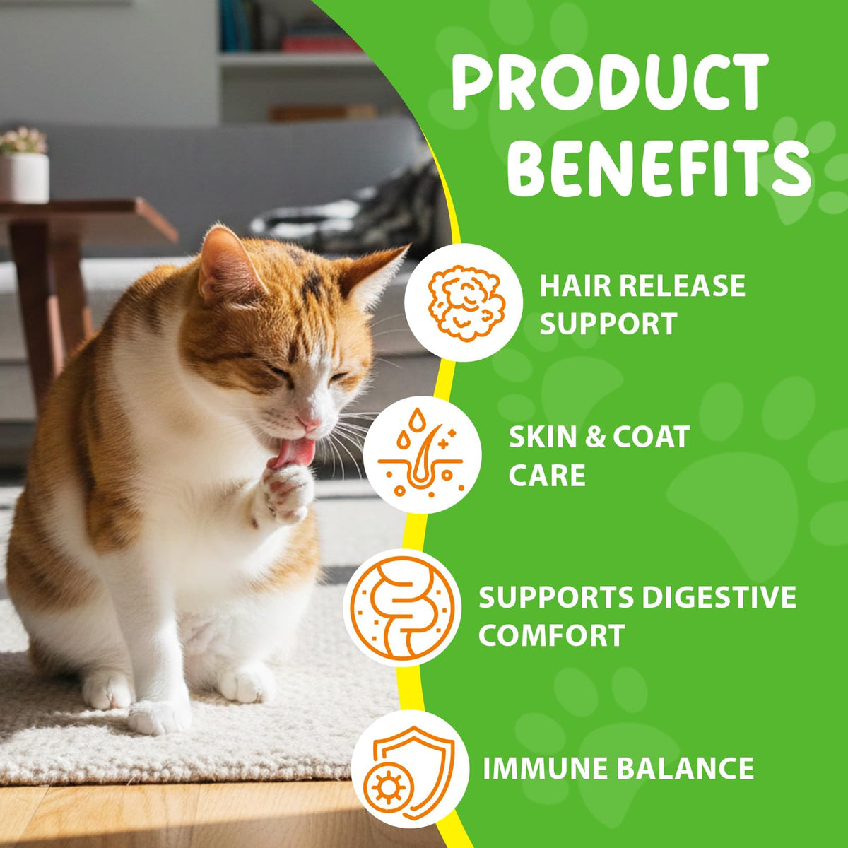 Natural Cat Hairball Treatment with Vitamins V6781