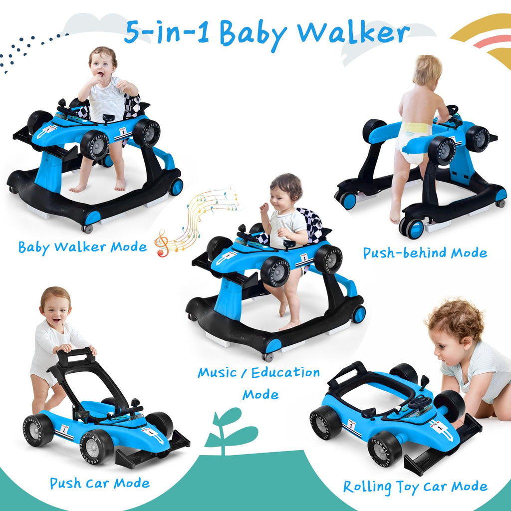 5-in-1 Foldable Baby Walker with Adjustable Height T681