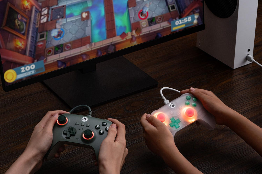 Wired Controller with RGB Lighting, Hall Effect Joysticks and Triggers, Translucent Pink M772612