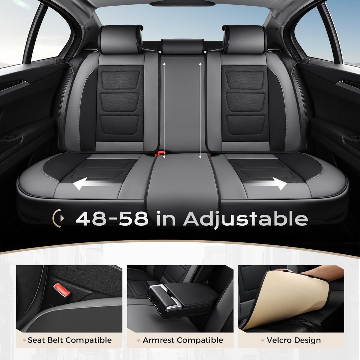 Waterproof Leather Car Seat Covers Full Set S191
