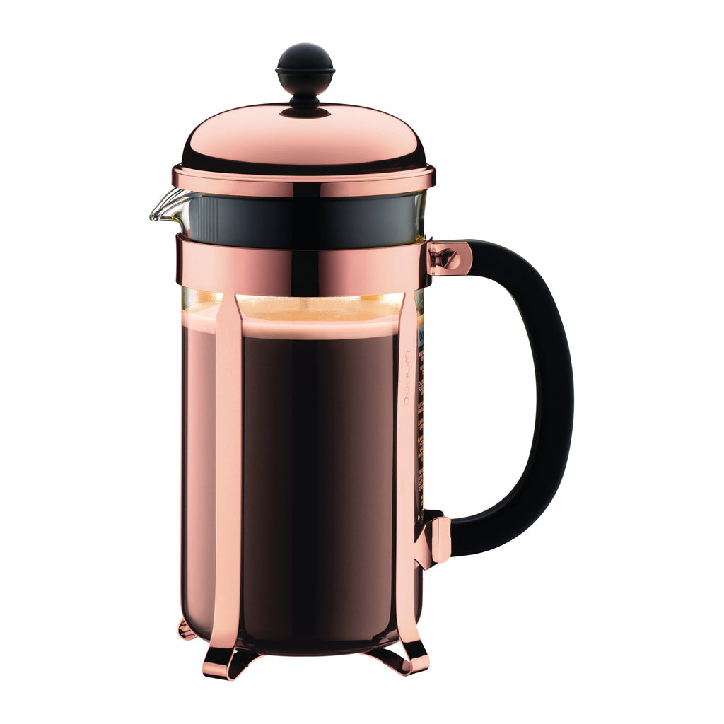 8 Cup French Press Coffee Maker and 2 Piece Glass Set Y66500