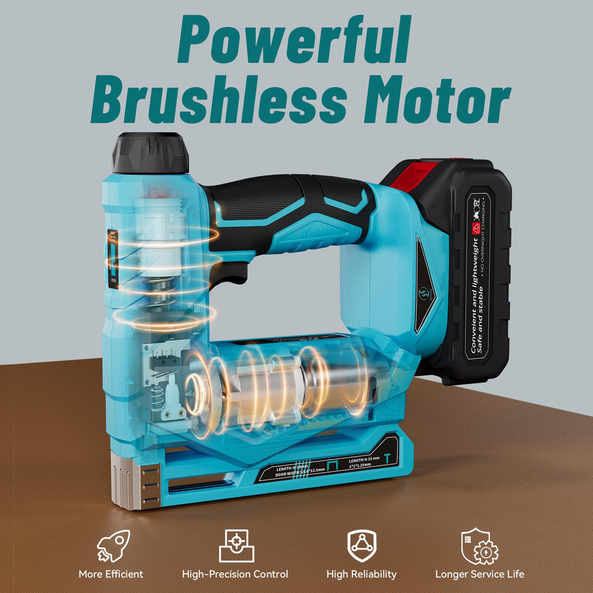 Cordless 2-in-1 Brad Nailer Staple Gun Q8212