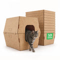 10 Pack Extra Large High Sided Leak Resistant Cardboard Cat Litter Boxes D517011