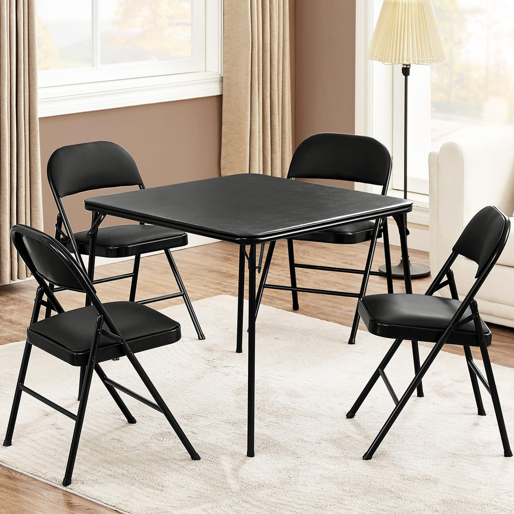 34'' Black Folding Card Table D2560
