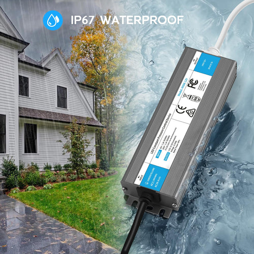 200 Watts Waterproof IP67 LED Driver 85V-265V AC to 12V DC Converter P2965