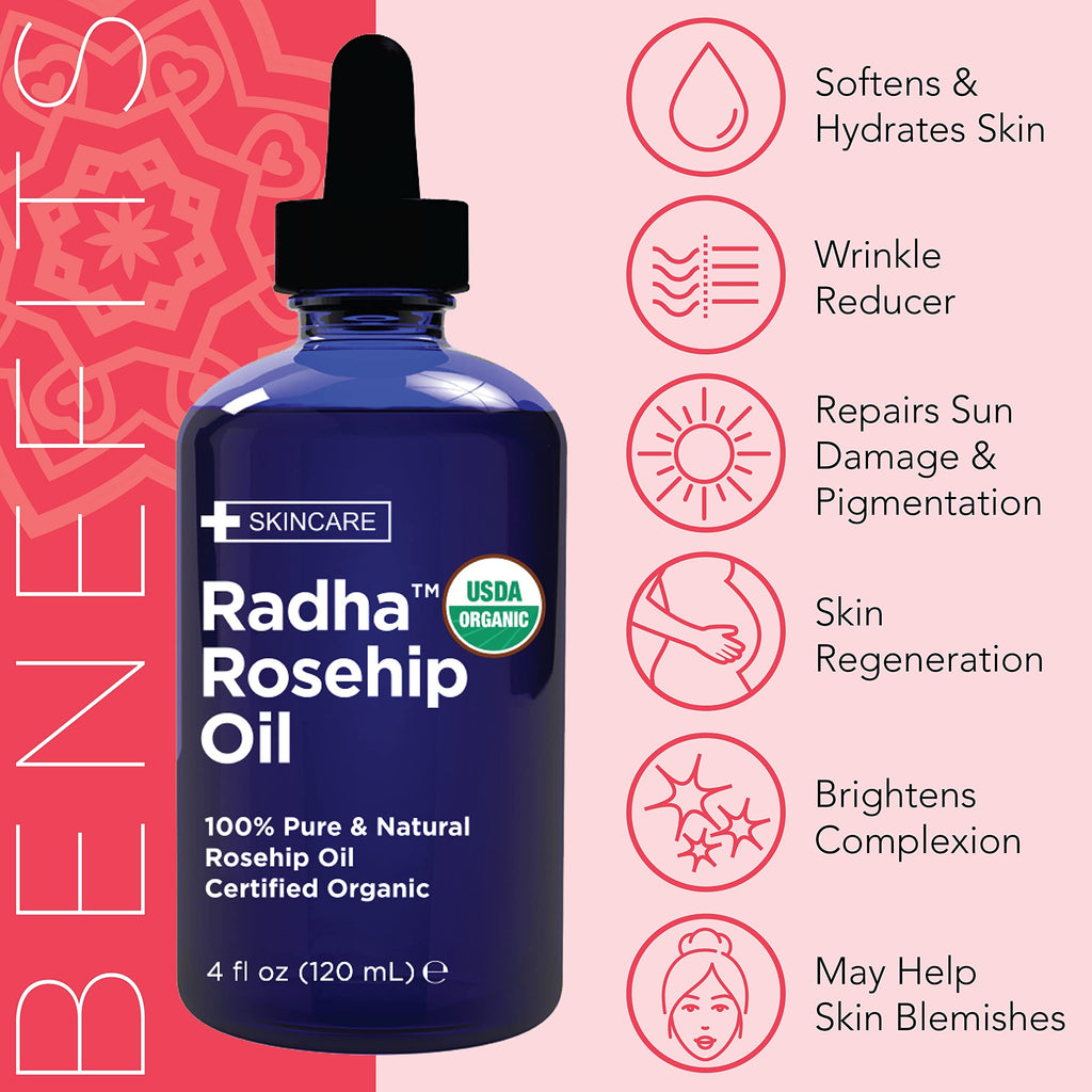 4 oz Organic Rosehip Seed Oil Cold Pressed I511310