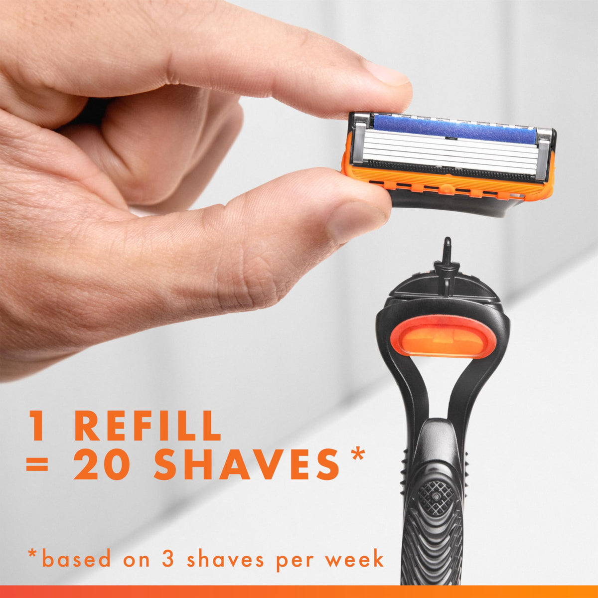 5-Blade Mens Razor Blade Refills, 12 Count M62355
