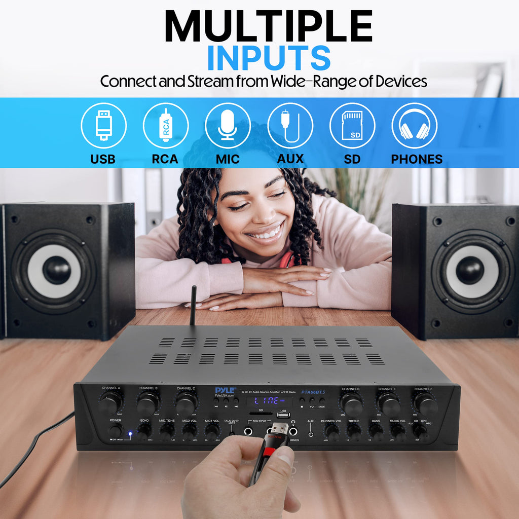 Bluetooth 6 Channel Stereo Amplifier A70333