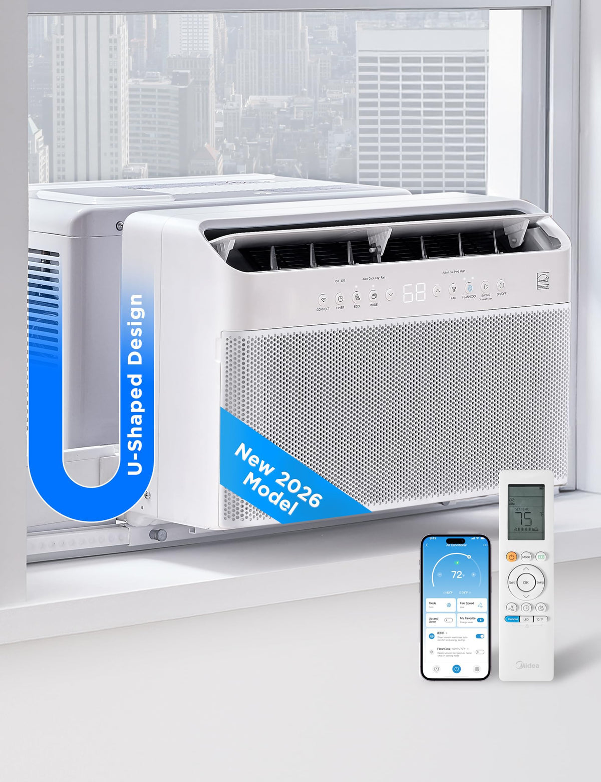 U-Shaped Window Air Conditioner J408