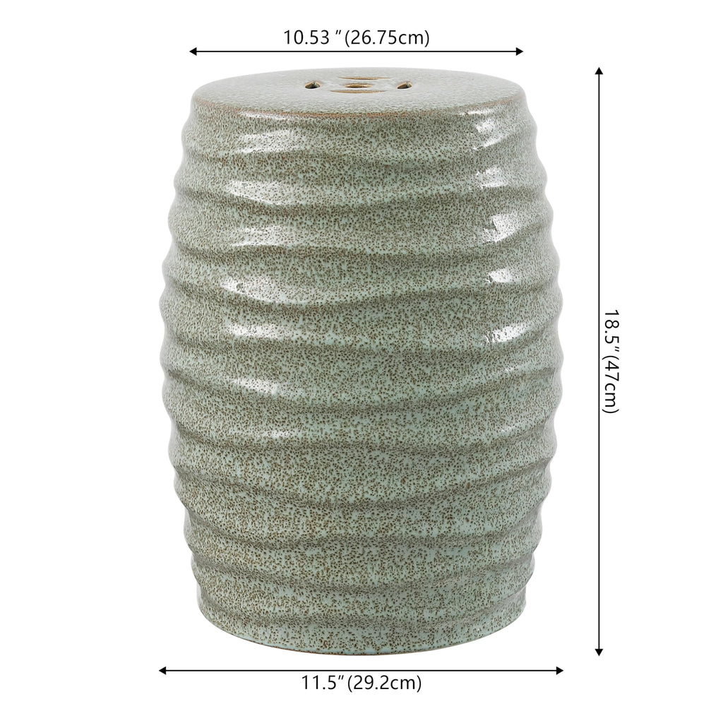 Blue Ceramic Garden Stool C466