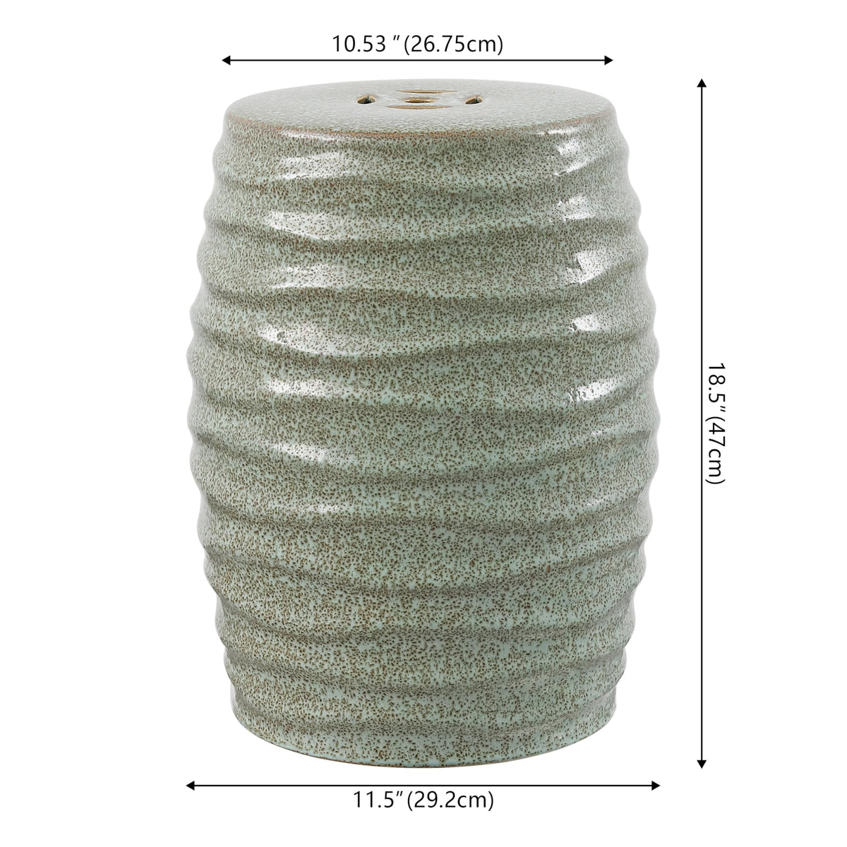 Blue Ceramic Garden Stool C466
