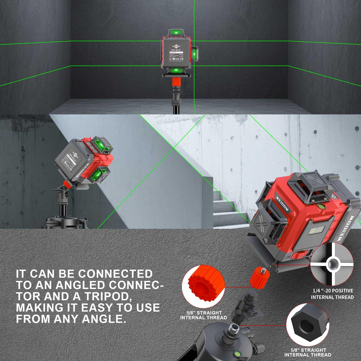 360° Green Cross Line Self Leveling Laser Level B979424