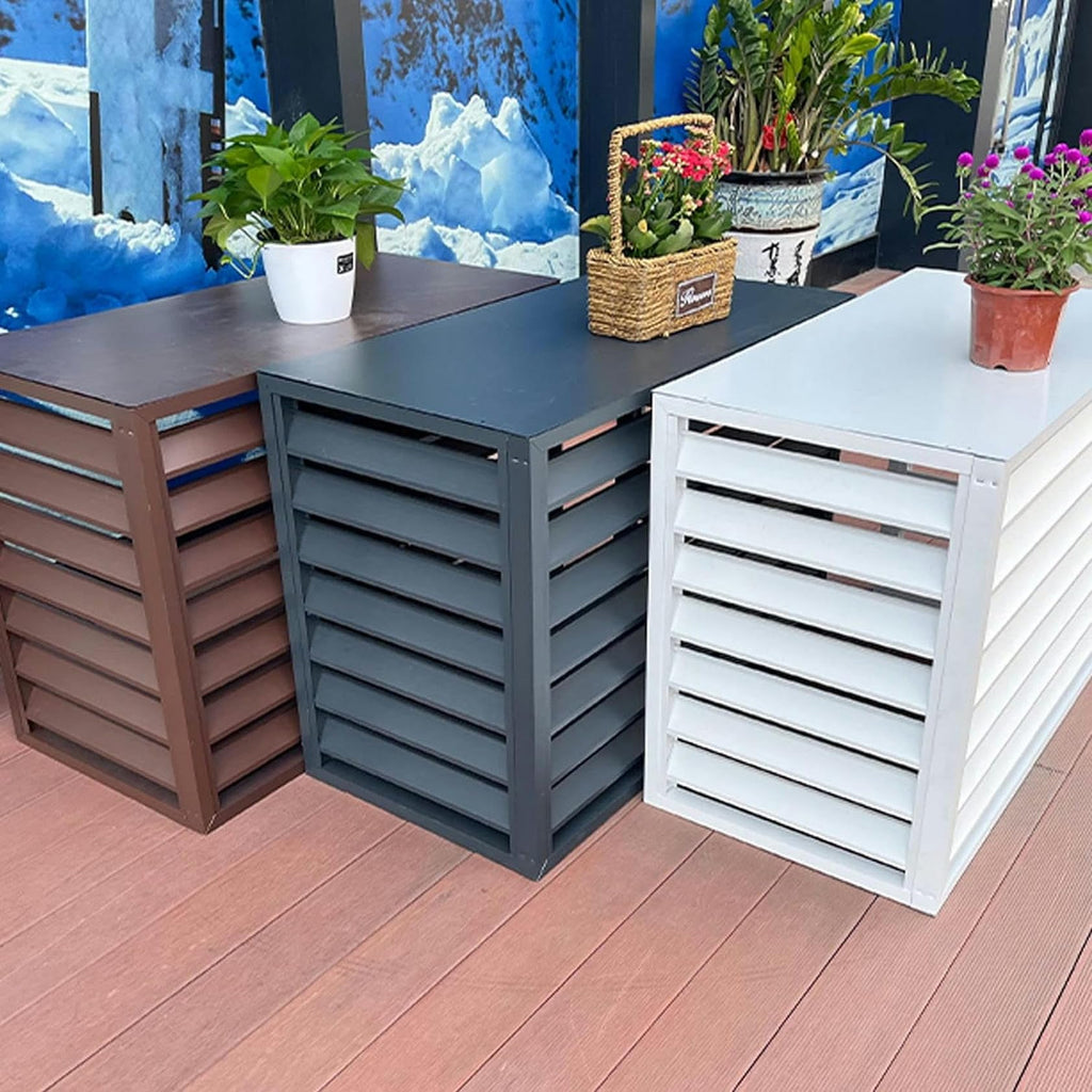 Aluminum Air Conditioner Fence Cover White 100*50*70cm S712