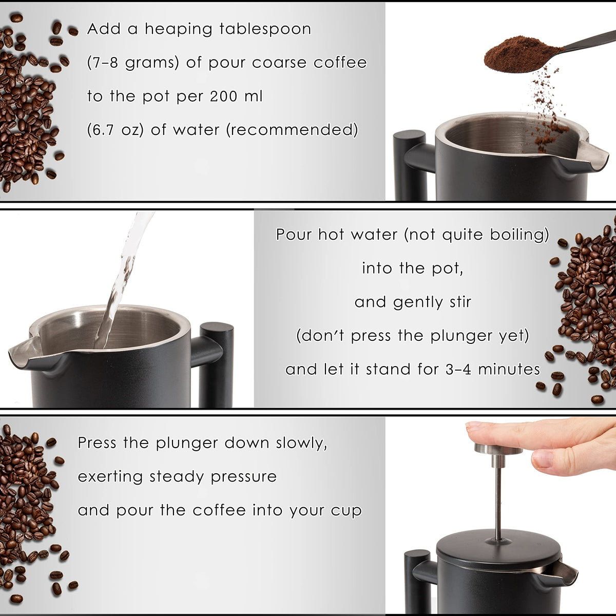 26 Oz Stainless Steel French Press U599220