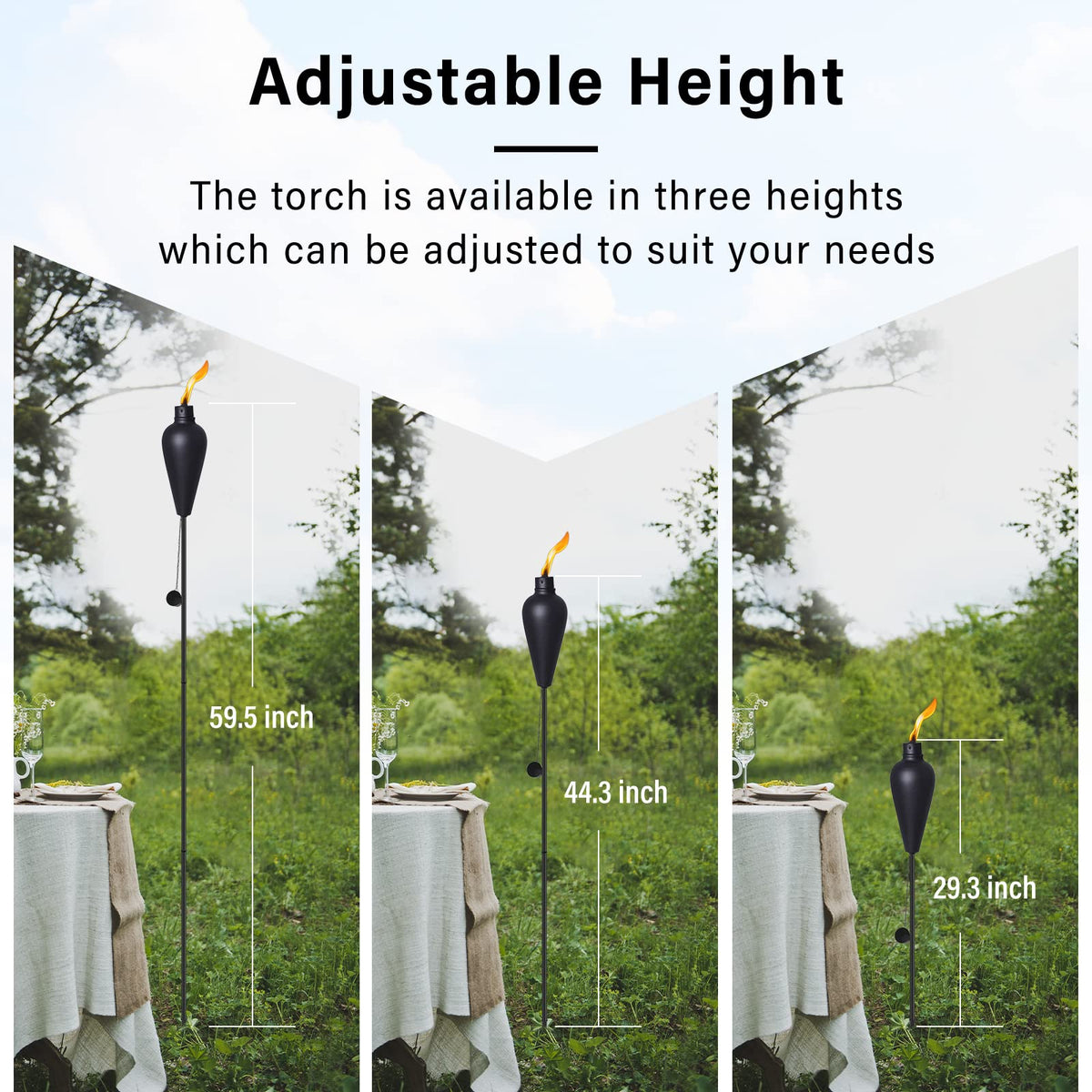 6 Pack Citronella Tiki Torches W12515