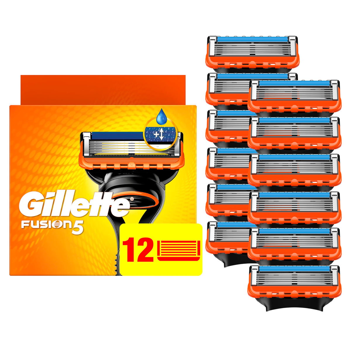 5-Blade Mens Razor Blade Refills, 12 Count M62355