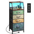 4 Drawer Dresser with Charging Station and Led Light S322028