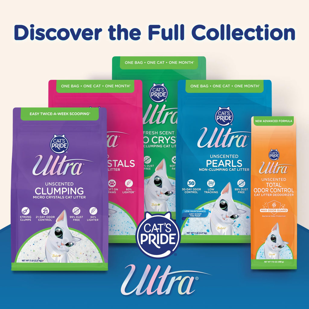 Clumping Micro Crystals Litter, Fragrance Free, 5lb Q34314