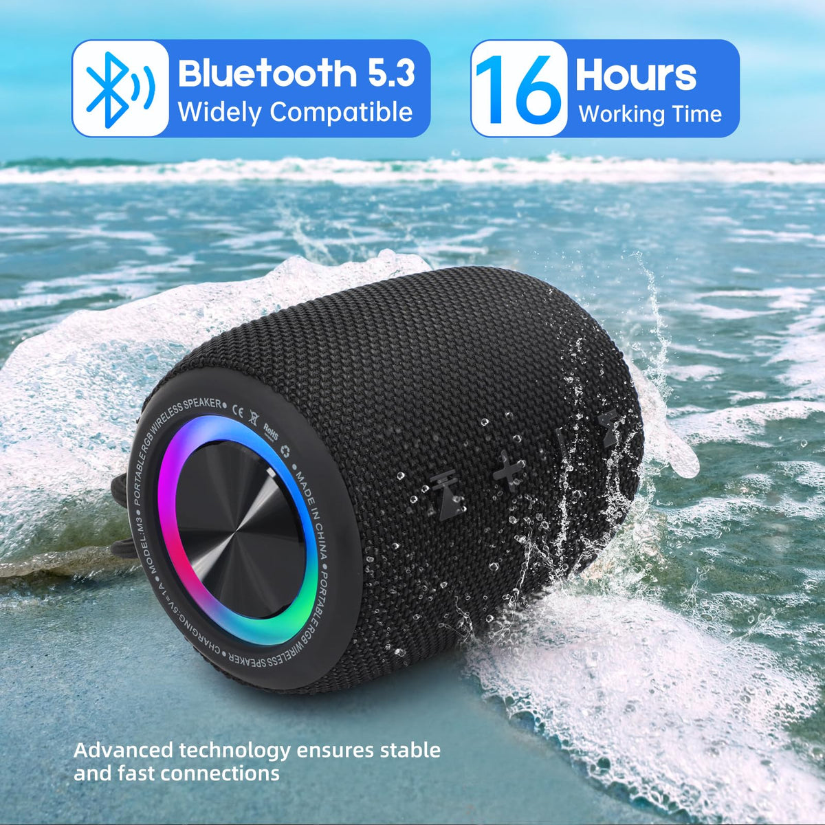 20W IPX6 Waterproof Portable Bluetooth Speaker J60885