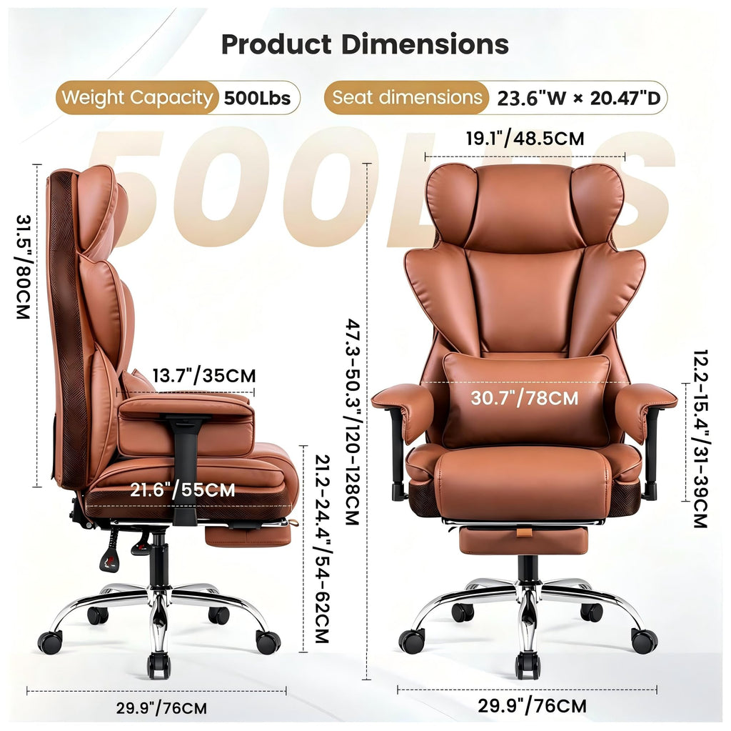 Big and Tall Office Chair 500 lbs PU Leather U15712