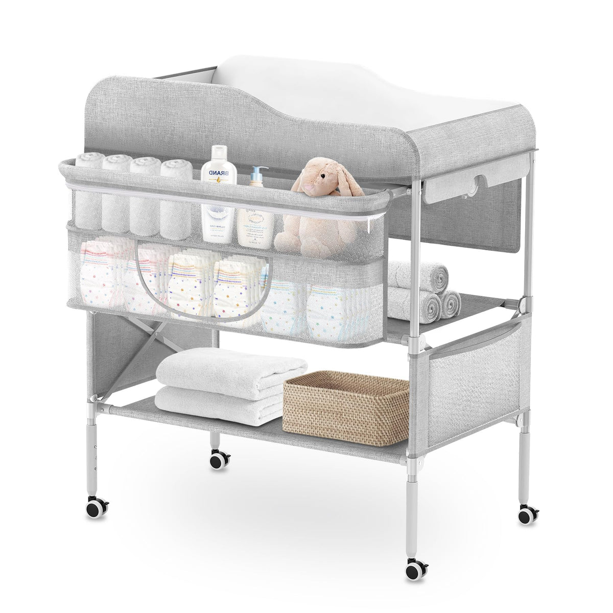 Portable Foldable Waterproof Height Adjustable Baby Diaper Changing Table M50132