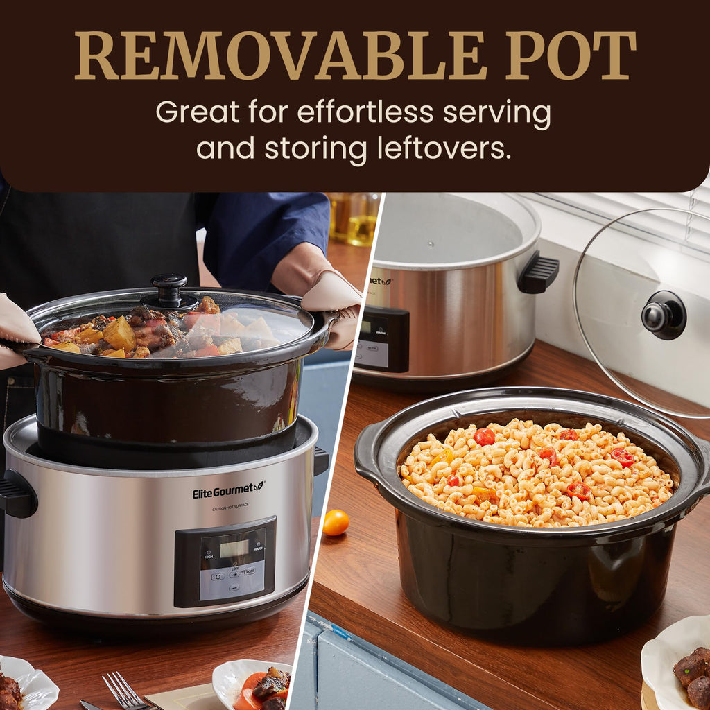 Digital 8.5 Qt Stainless Steel Slow Cooker P60276