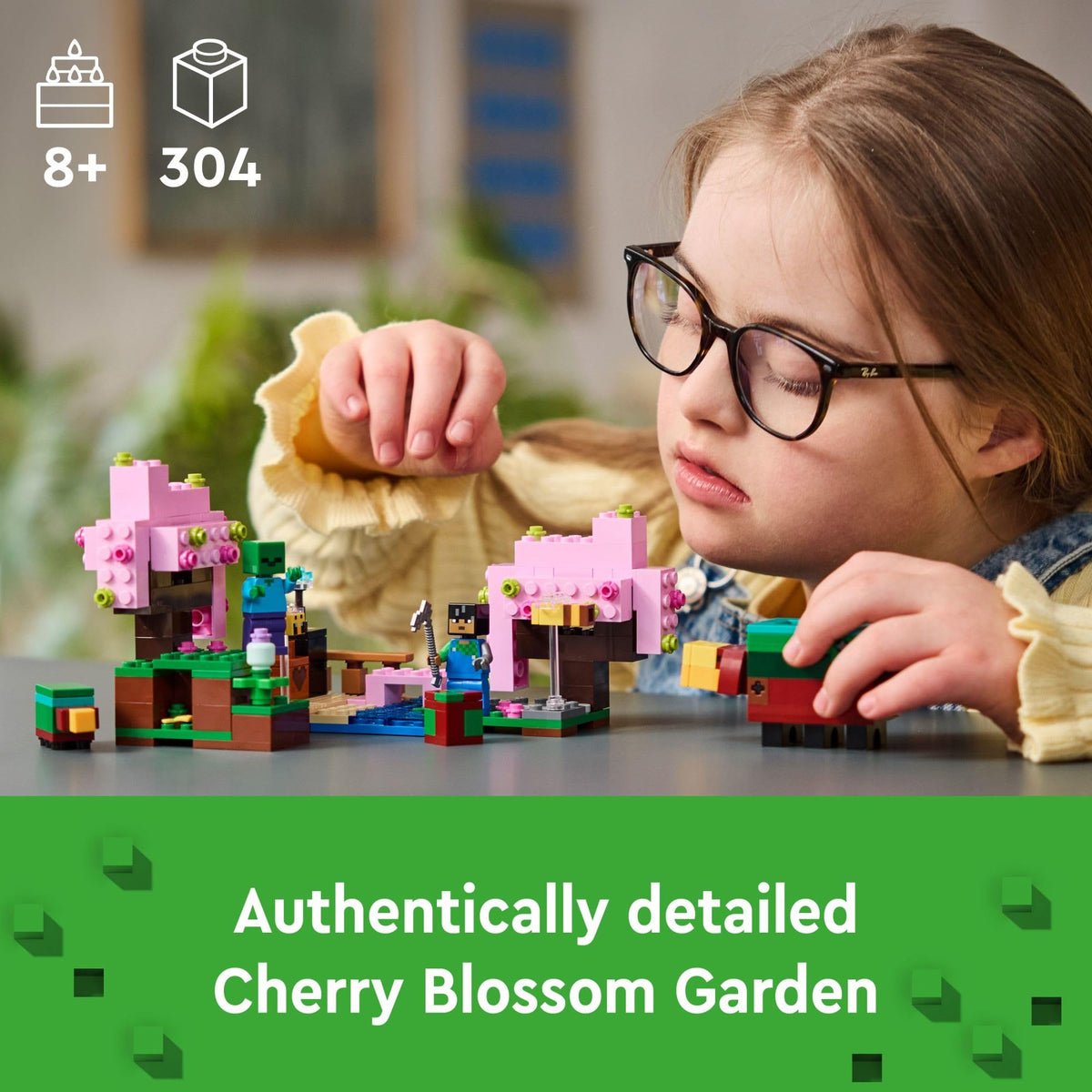 Minecraft Cherry Blossom Garden Building Set with 2 Minifigures H95807