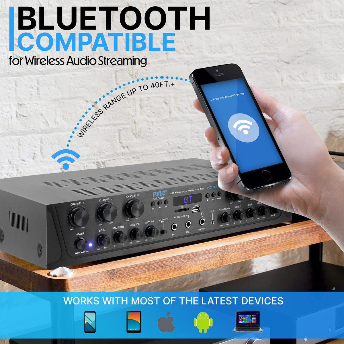 Bluetooth 6 Channel Stereo Amplifier A70333