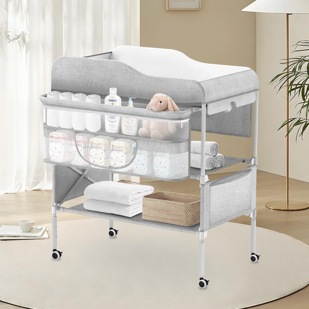 Portable Foldable Waterproof Height Adjustable Baby Diaper Changing Table M50132