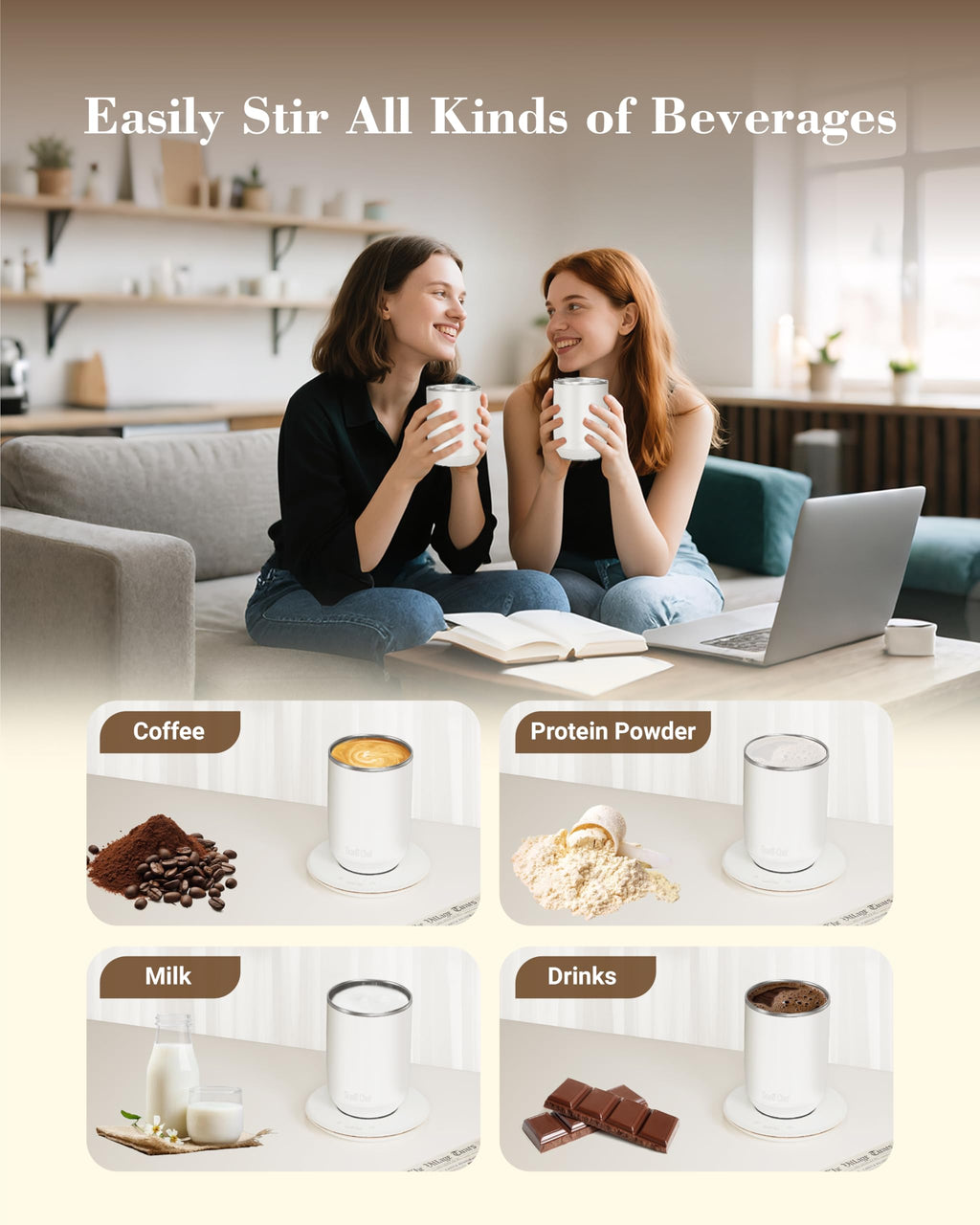 Self-Heating 10oz Temperature Controlled Coffee Mug with Dripper A512570