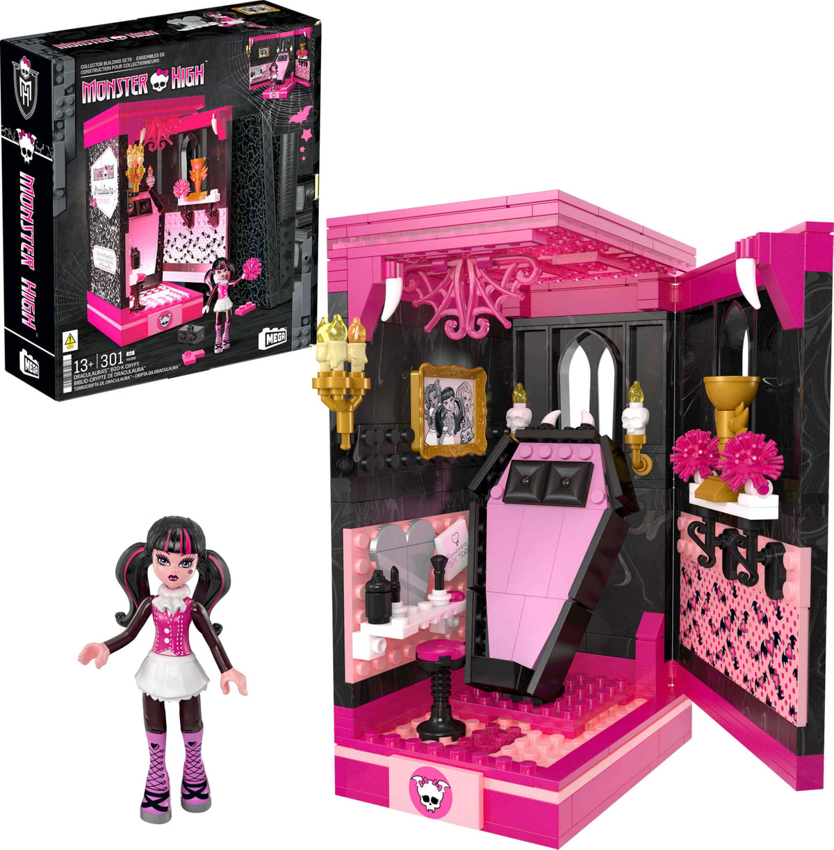 Monster High Action Figure Building Set with 301 Pieces M946