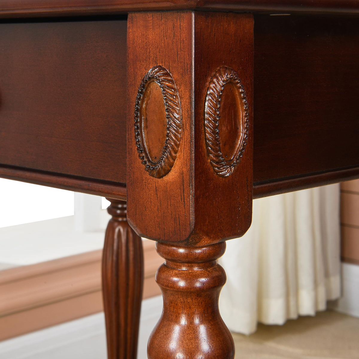 Side Table with Drawer and Storage Shelf E351309
