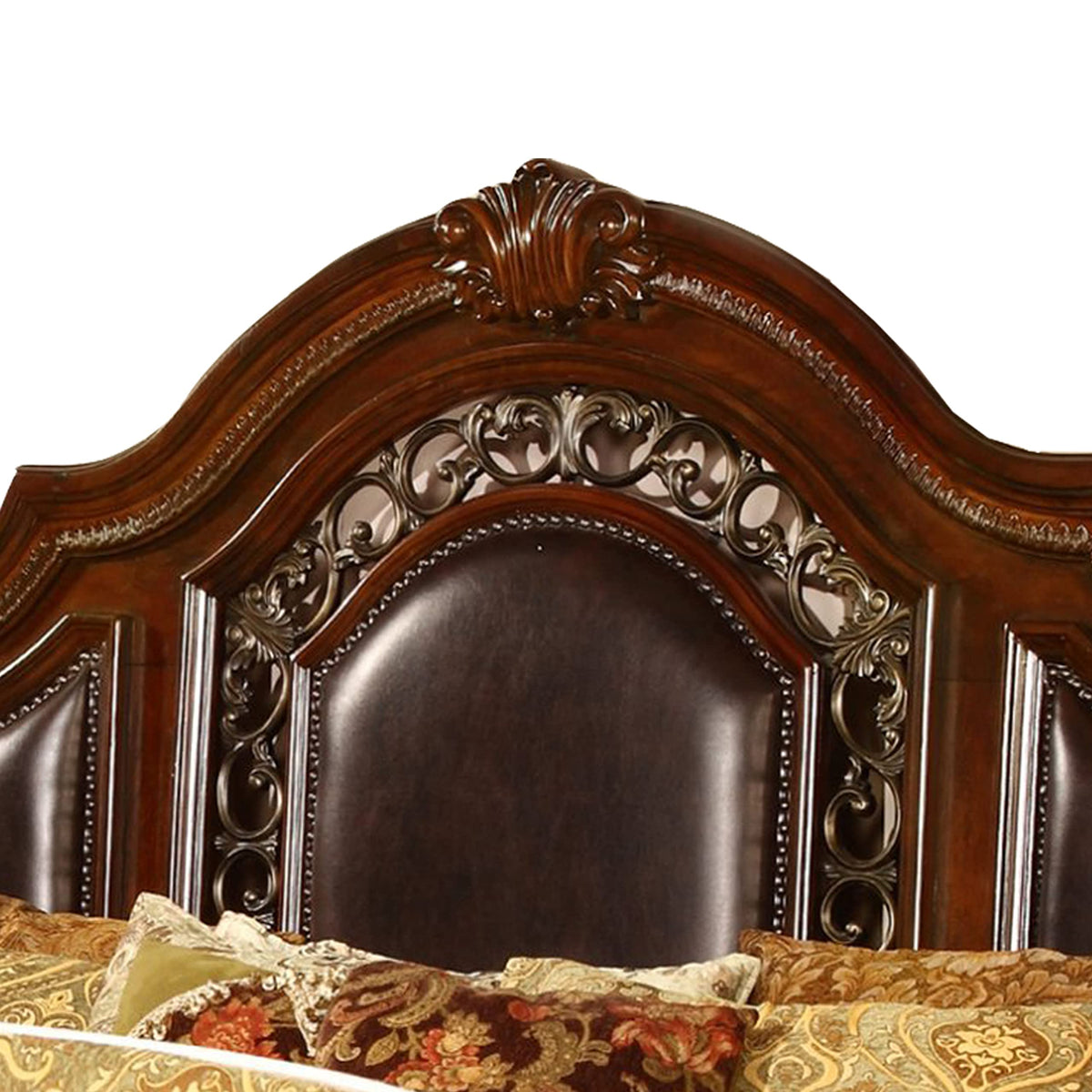 Cherry California King Wood Bed Frame P7358