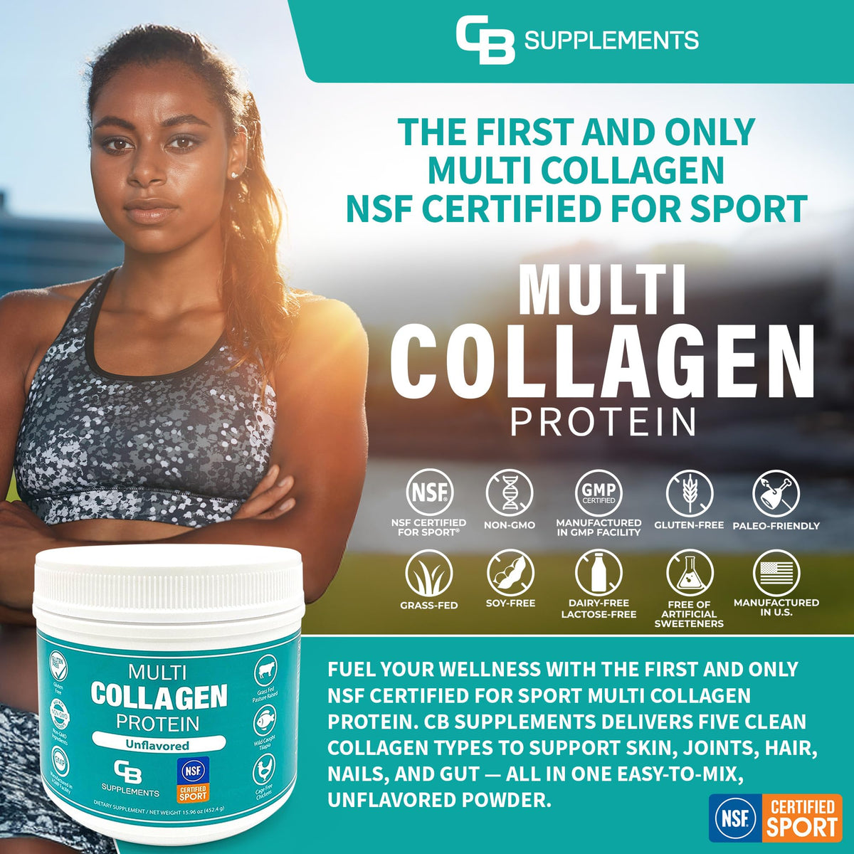 Multi Collagen Protein Powder Unflavored 58 Servings A256285