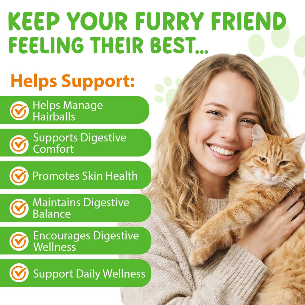 Natural Cat Hairball Treatment with Vitamins V6781