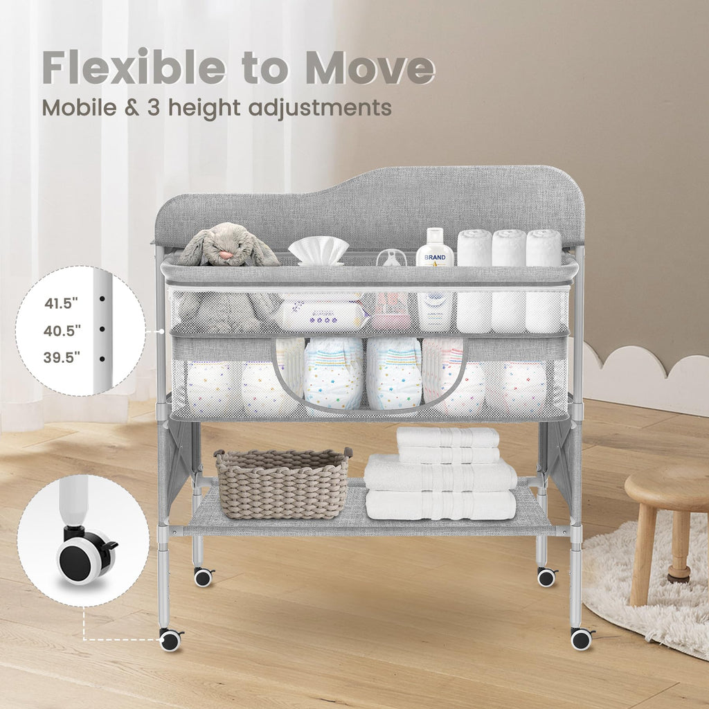 Portable Foldable Waterproof Height Adjustable Baby Diaper Changing Table M50132