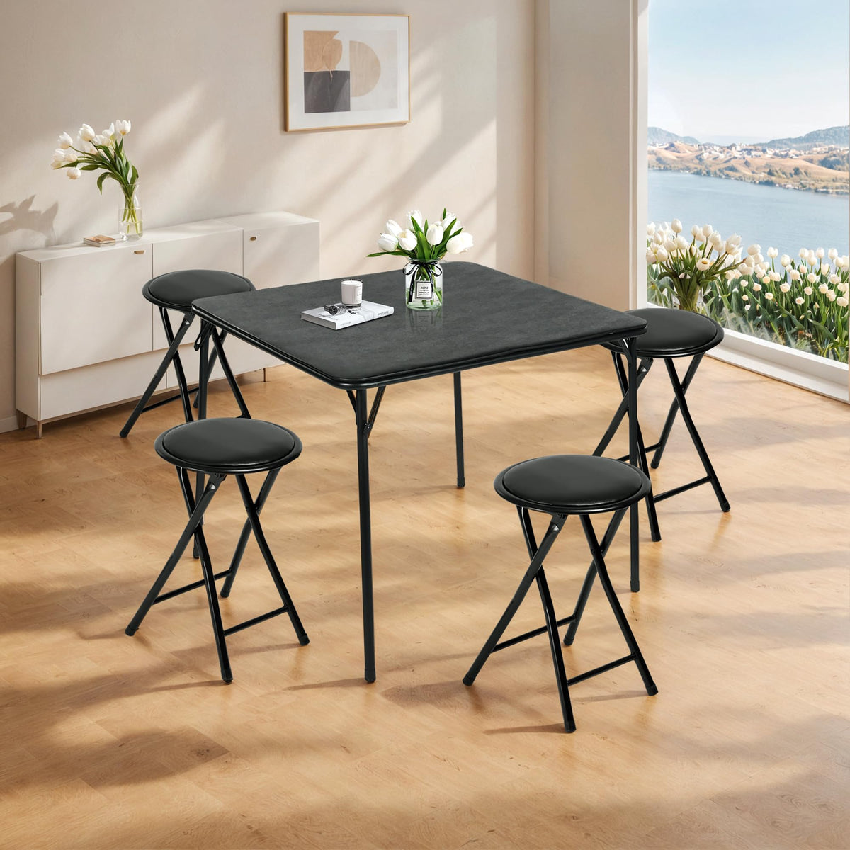 18-Inch Backless Folding Stools Set of 4 K24571