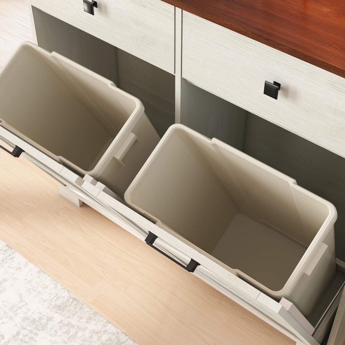 Double Tilt-Out Trash Cabinet for 2x10 Gallon Cans S8113