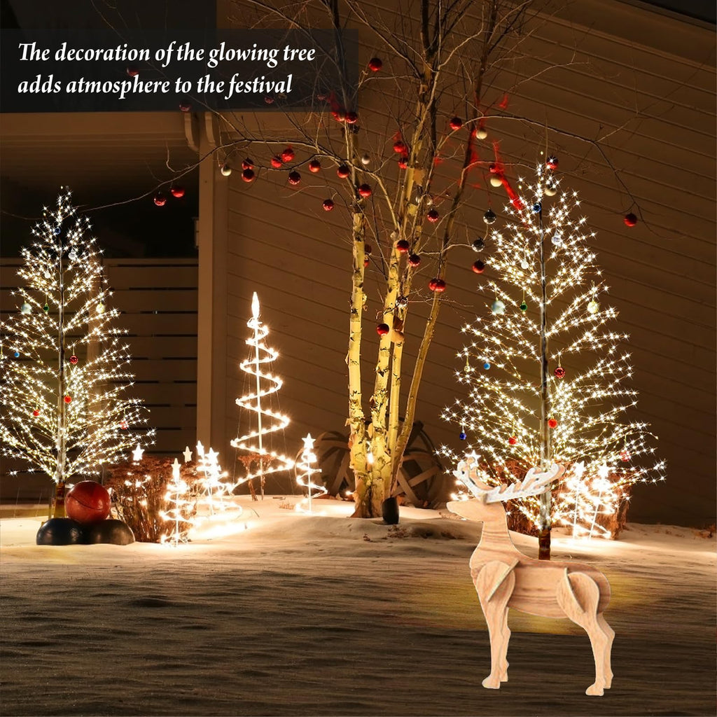 6FT Lighted Birch Tree with 1300 LED Lights G77173