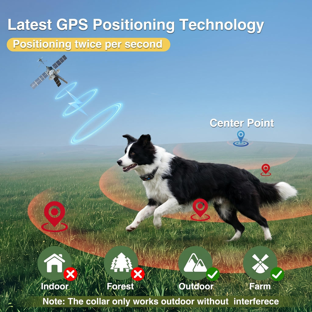 GPS Wireless Dog Fence System with 2 Collar I533