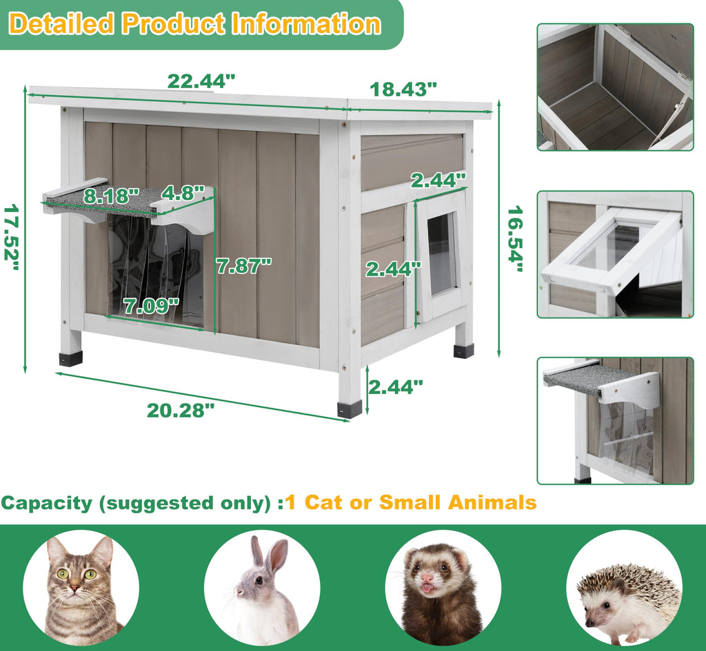 Weatherproof Outdoor Cat House P63101