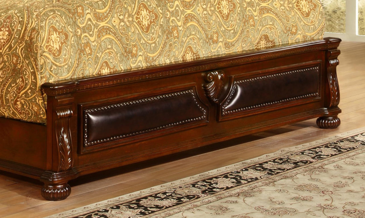 Cherry California King Wood Bed Frame P7358