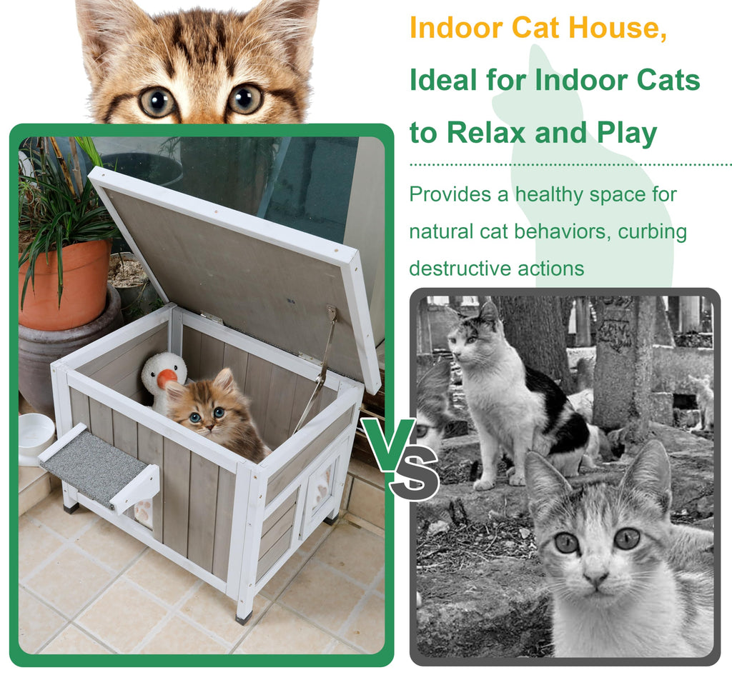 Weatherproof Outdoor Cat House P63101