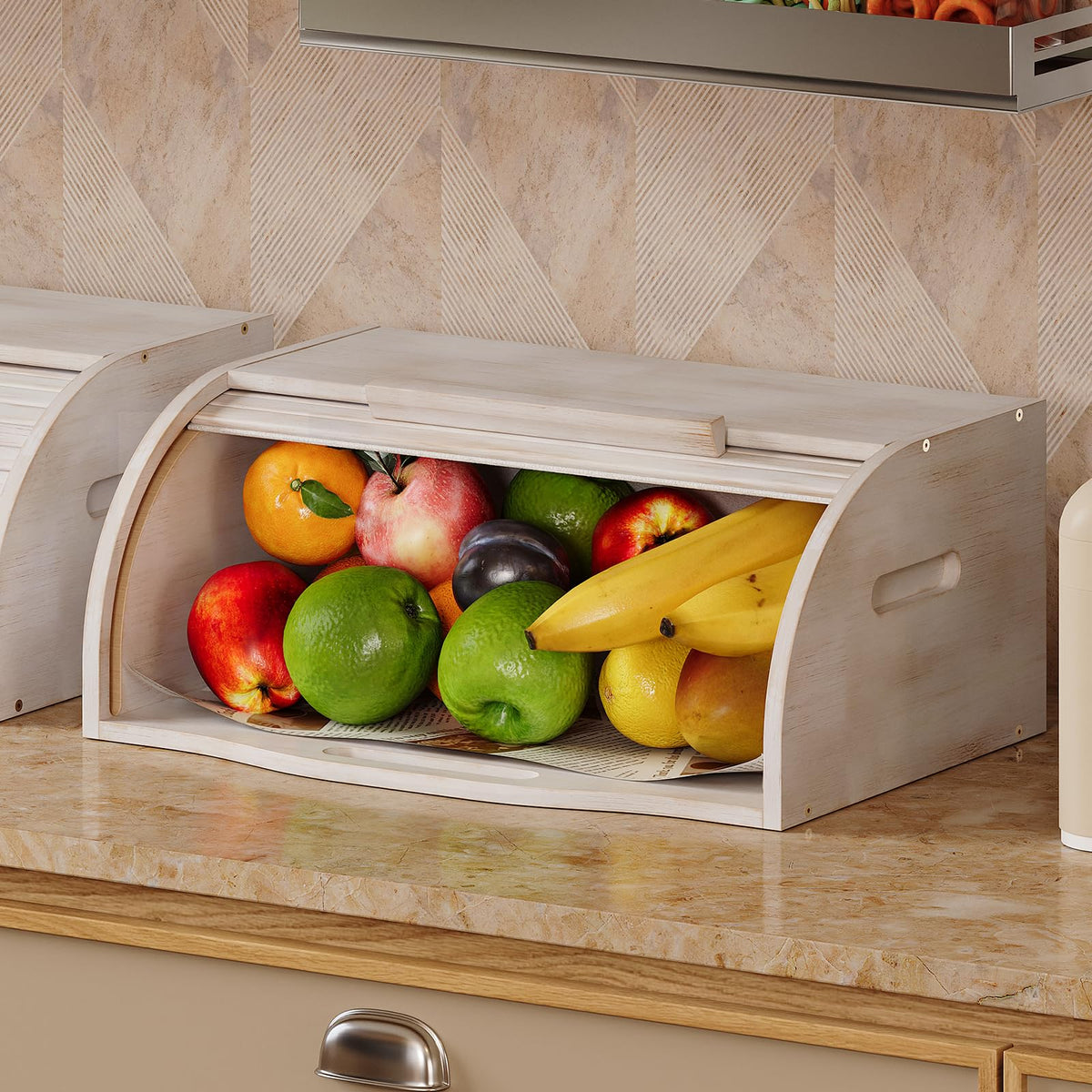 Bamboo Roll Top Bread Box U10681