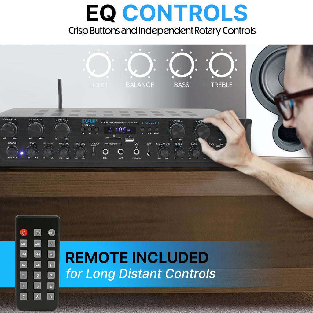 Bluetooth 6 Channel Stereo Amplifier A70333