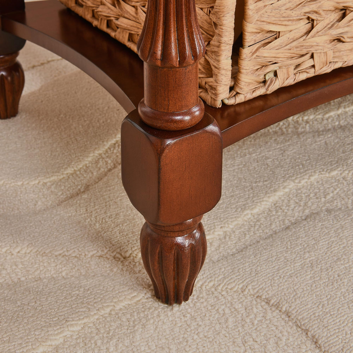 Side Table with Drawer and Storage Shelf E351309
