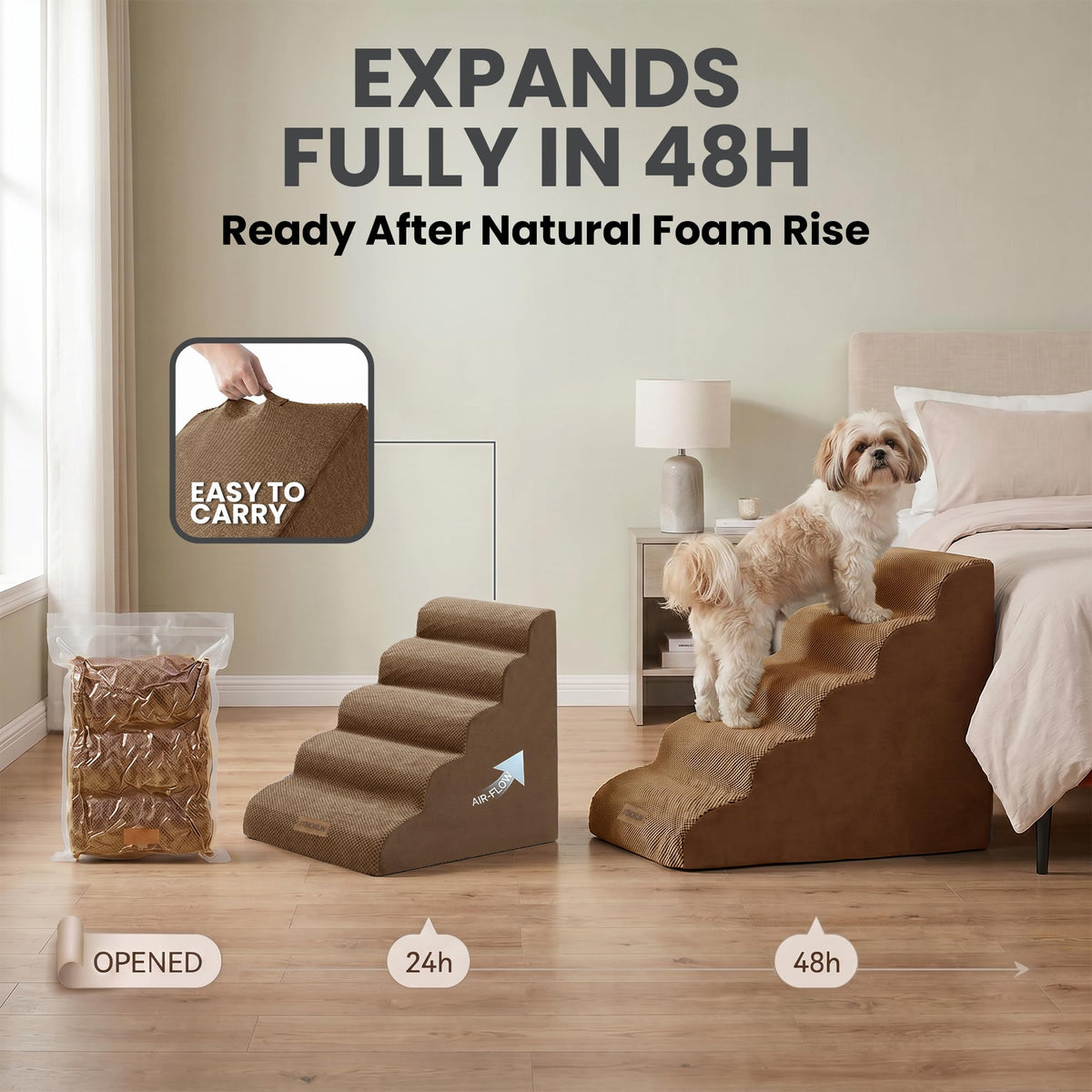 Dog Stairs for High Beds N25609