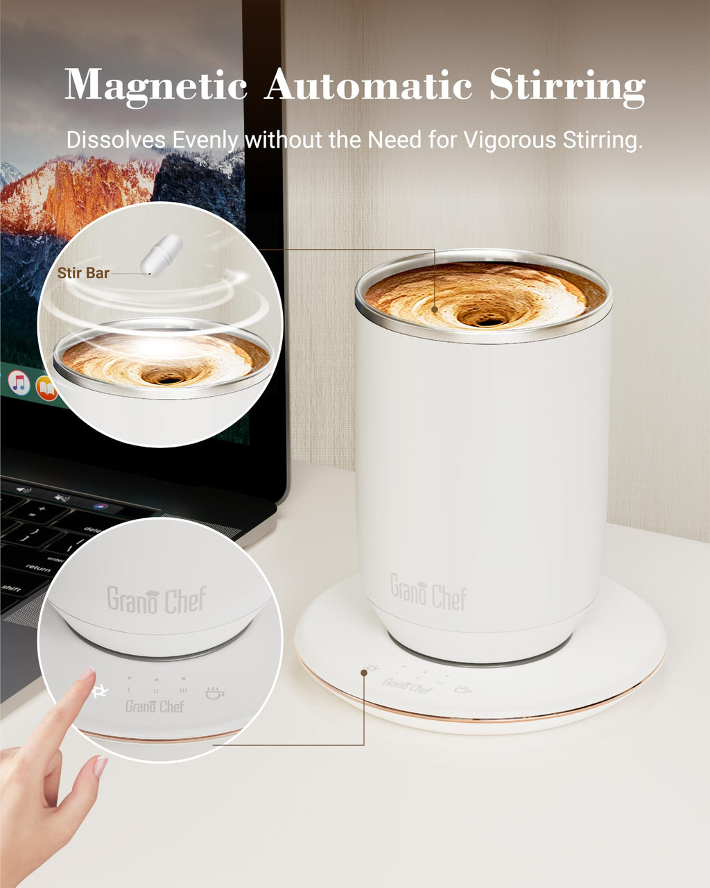 Self-Heating 10oz Temperature Controlled Coffee Mug with Dripper A512570