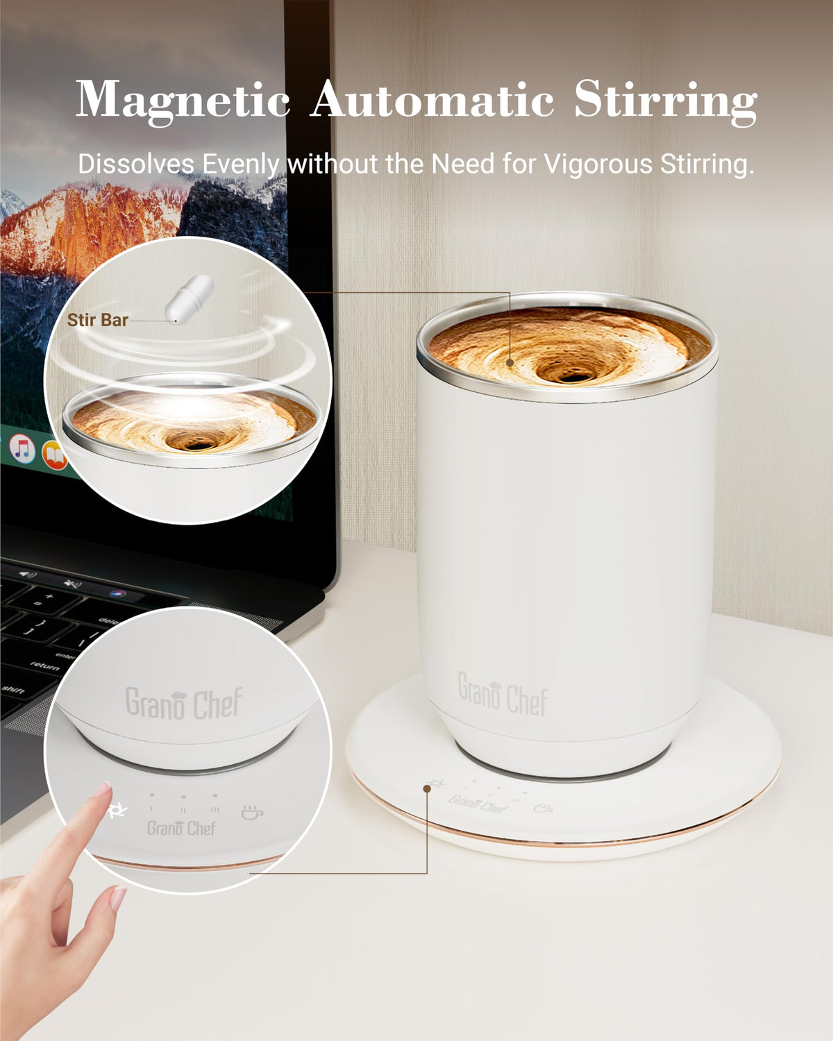 Self-Heating 10oz Temperature Controlled Coffee Mug with Dripper A512570